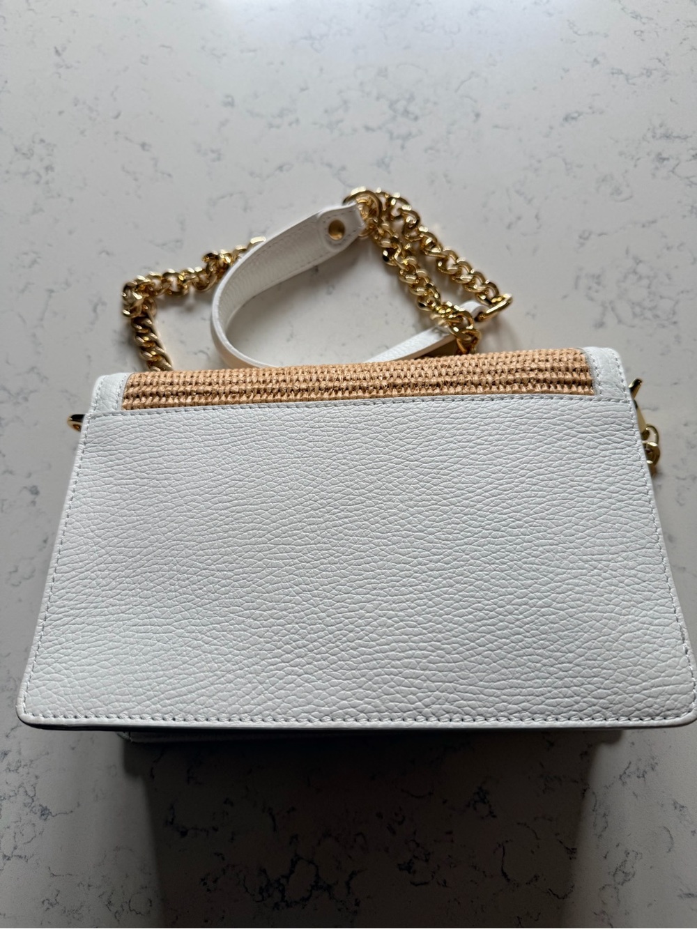 Raffia and Leather Handbag. Antonella Ferrante of Italy. - Picture 3 of 4